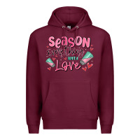 Burgundy season everything with love Premium Hoodie - MaliasSmallBusiness