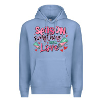 Colony Blue season everything with love Premium Hoodie - MaliasSmallBusiness