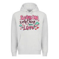 Dove Grey season everything with love Premium Hoodie - MaliasSmallBusiness