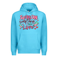 Ocean Blue season everything with love Premium Hoodie - MaliasSmallBusiness