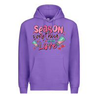 Purple season everything with love Premium Hoodie - MaliasSmallBusiness