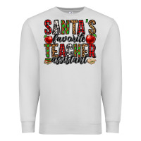 Dove Grey santa's favorite teacher assistant Premium Sweatshirt - Jasminsmagicworld