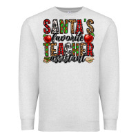 Oatmeal Heather santa's favorite teacher assistant Premium Sweatshirt - Jasminsmagicworld