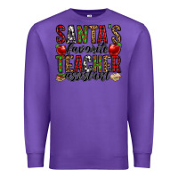 Purple santa's favorite teacher assistant Premium Sweatshirt - Jasminsmagicworld