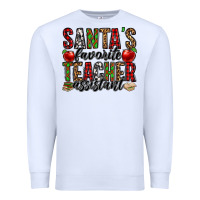 White santa's favorite teacher assistant Premium Sweatshirt - Jasminsmagicworld