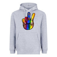 Pride Leopard Peace Hand Heavyweight Hoodie | Teevron
