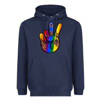 Navy pride leopard peace hand Heavyweight Hoodie - JahusDesignShop