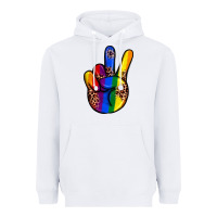 White pride leopard peace hand Heavyweight Hoodie - JahusDesignShop