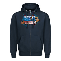 Navy Fourth of July Kentucky Zipper Hoodie - Neo Western