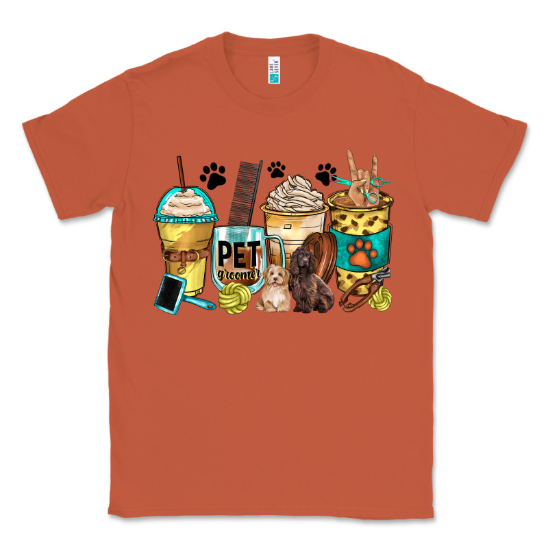 Pet Groomer Coffee Cups Classic Tee by Zillion Design Studio | Teevron