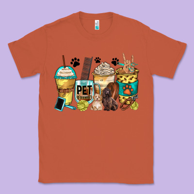 Pet Groomer Coffee Cups Classic Tee Designed By Zillion Design Studio