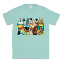 Seafoam pet groomer coffee cups Classic Tee - Zillion Design Studio