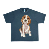 Midnight Navy beagle Urban Heavy Tee - RanaPortraitStore