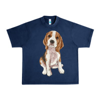 Navy beagle Urban Heavy Tee - RanaPortraitStore