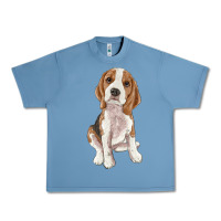 Pebble Blue beagle Urban Heavy Tee - RanaPortraitStore