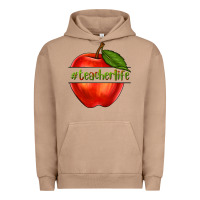 Pigment Burro teacher life with apple Urban Hoodie - NancyCooperArtShop
