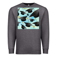 Charcoal Heather graduation cap seamless pattern Premium Sweatshirt - BundleAndBundleShop