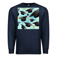 Navy graduation cap seamless pattern Premium Sweatshirt - BundleAndBundleShop