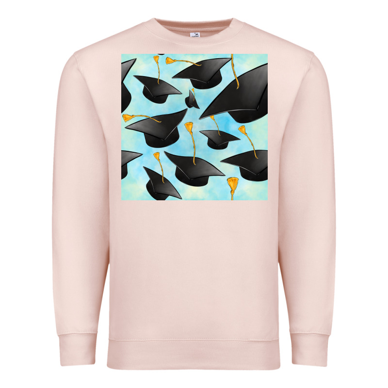 Graduation Cap Seamless Pattern Premium Sweatshirt by BundleAndBundleShop | Teevron