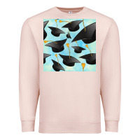 Pale Pink graduation cap seamless pattern Premium Sweatshirt - BundleAndBundleShop