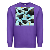 Purple graduation cap seamless pattern Premium Sweatshirt - BundleAndBundleShop