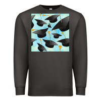 Smoke graduation cap seamless pattern Premium Sweatshirt - BundleAndBundleShop