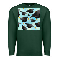 Sports Green graduation cap seamless pattern Premium Sweatshirt - BundleAndBundleShop