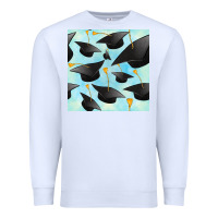 White graduation cap seamless pattern Premium Sweatshirt - BundleAndBundleShop