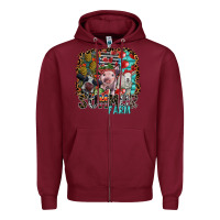 Burgundy summer farm Zipper Hoodie - SublimationCraftShop
