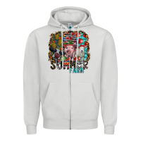 Dove Grey summer farm Zipper Hoodie - SublimationCraftShop