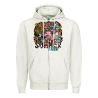 Oatmeal Heather summer farm Zipper Hoodie - SublimationCraftShop