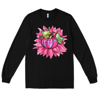 Black sunflower pumpkin breast cancer Long Sleeve Tee - Zillion Design Studio