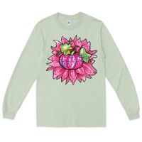 Sunflower Pumpkin Breast Cancer Long Sleeve Tee | Teevron