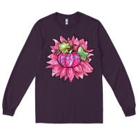 Plum sunflower pumpkin breast cancer Long Sleeve Tee - Zillion Design Studio
