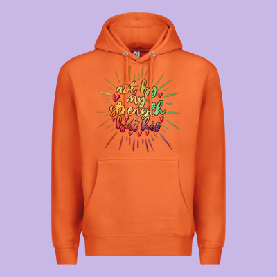 Not By My Strength But His Premium Hoodie Designed By Maliassmallbusiness