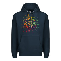 Navy not by my strength but his Premium Hoodie - MaliasSmallBusiness