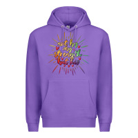 Purple not by my strength but his Premium Hoodie - MaliasSmallBusiness