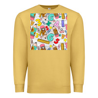 Antique Gold back to school seamless pattern Premium Sweatshirt - BundleAndBundleShop