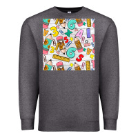 Charcoal Heather back to school seamless pattern Premium Sweatshirt - BundleAndBundleShop