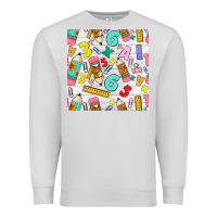 Dove Grey back to school seamless pattern Premium Sweatshirt - BundleAndBundleShop