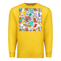 Lemon back to school seamless pattern Premium Sweatshirt - BundleAndBundleShop