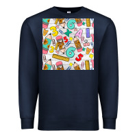 Navy back to school seamless pattern Premium Sweatshirt - BundleAndBundleShop