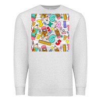 Oatmeal Heather back to school seamless pattern Premium Sweatshirt - BundleAndBundleShop