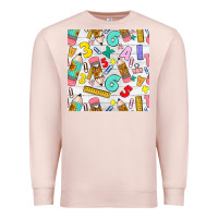 Pale Pink back to school seamless pattern Premium Sweatshirt - BundleAndBundleShop