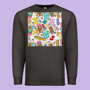 Back To School Seamless Pattern Premium Sweatshirt Designed By Bundleandbundleshop