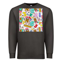 Smoke back to school seamless pattern Premium Sweatshirt - BundleAndBundleShop