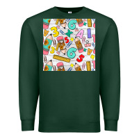 Sports Green back to school seamless pattern Premium Sweatshirt - BundleAndBundleShop