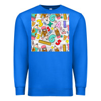 True Royal back to school seamless pattern Premium Sweatshirt - BundleAndBundleShop
