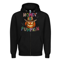 Black howdy pumpkin Zipper Hoodie - CowhideDigitalArt