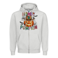 Dove Grey howdy pumpkin Zipper Hoodie - CowhideDigitalArt